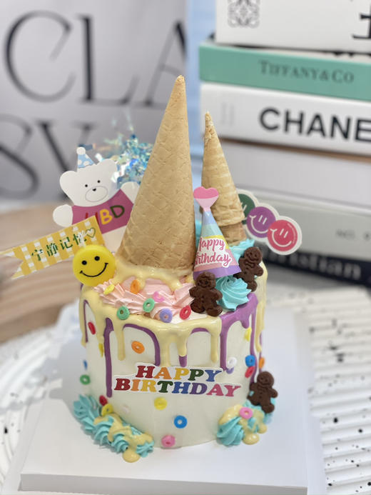 四寸甜筒奶油蛋糕 下单前请仔细阅读商品详情 商品图0