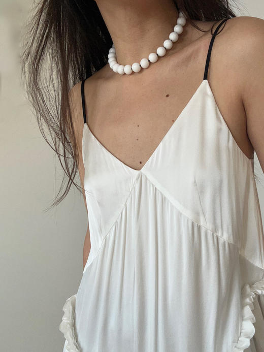 TU｜C02SS23-TP07- 褶皱吊带上衣【白WT00 / 黑BK00】 商品图10