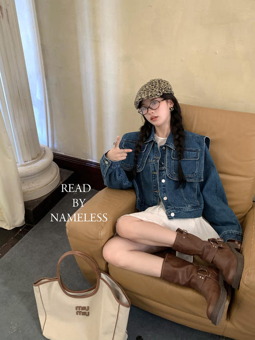Read Nameless /韩国海军领可拆卸牛仔外套 商品图2