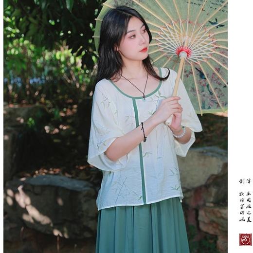 【南歌子】圆领改良汉服新中式禅意茶道服 商品图0