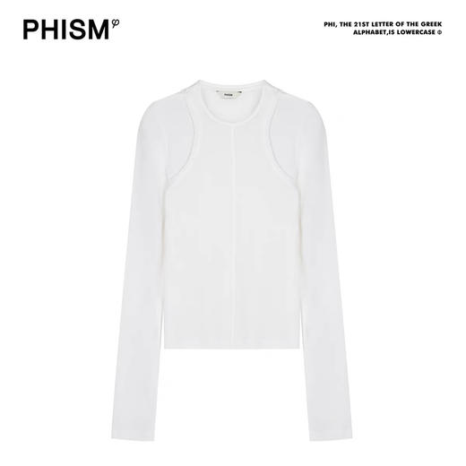 叠穿木耳边两件套T恤 商品图0