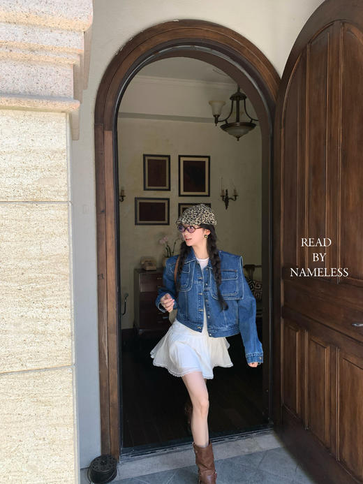 Read Nameless /韩国海军领可拆卸牛仔外套 商品图3