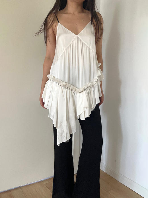 TU｜C02SS23-TP07- 褶皱吊带上衣【白WT00 / 黑BK00】 商品图6