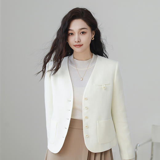 火桐hooton单排扣V领短款西装288579 商品图3