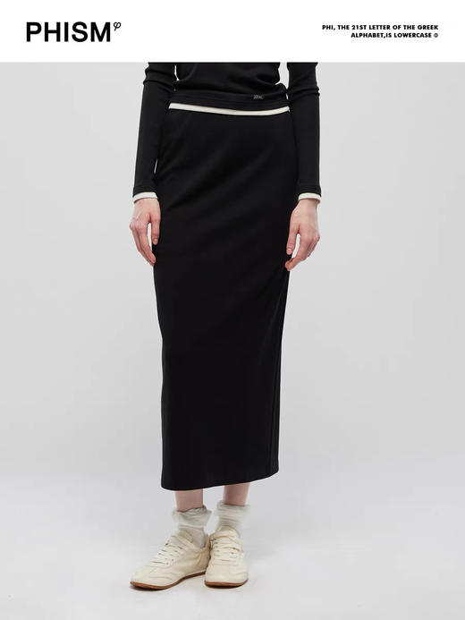 拼接蕾丝针织半裙 商品图0