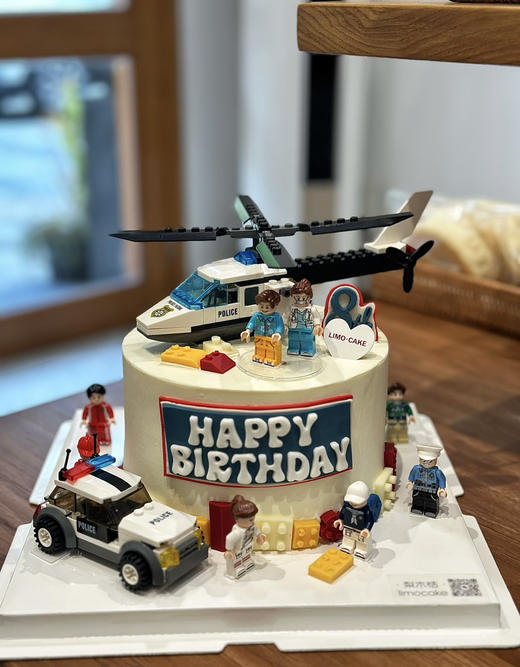 警车积木蛋糕 商品图0