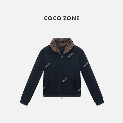 COCO ZONE 设计感撞色拼接百搭连帽长袖外套CC2C1416 商品图0