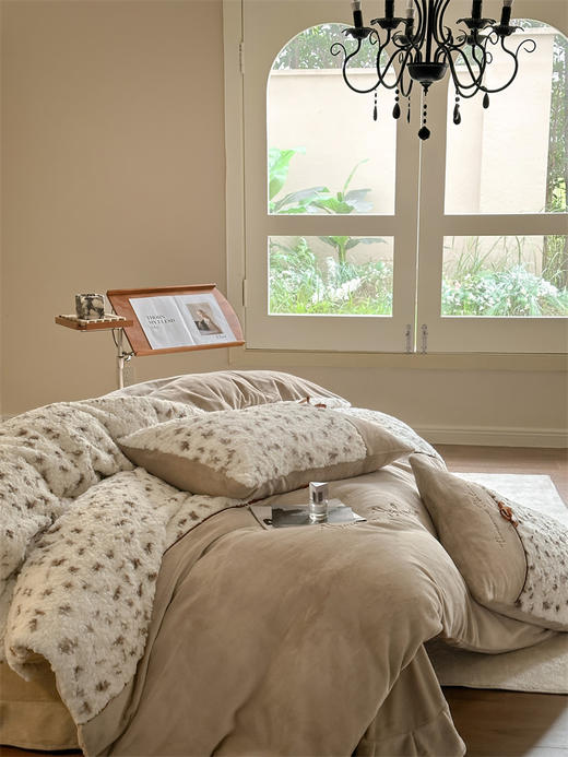 顶柔法式拼接慕丝牛奶绒四件套 商品图11