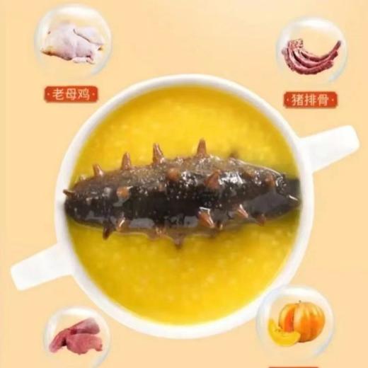 海参小米粥低脂健康懒人即食速食新鲜整只大海参超值装200g金汤辽参粥 商品图4
