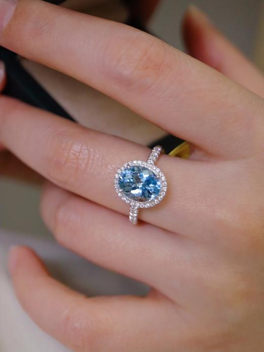 2.04ct 3.53g 海蓝宝戒指 商品图6