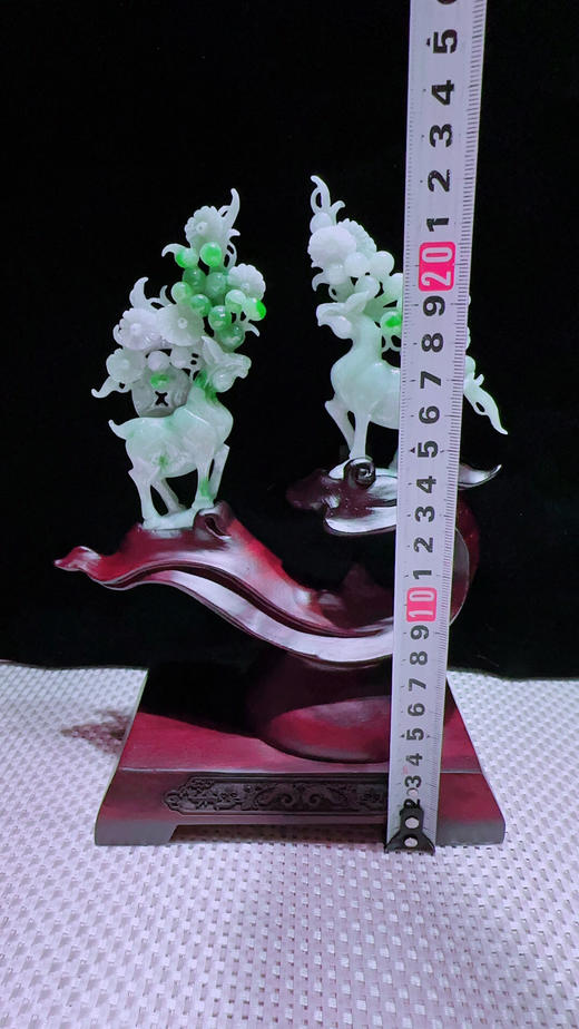 620662翡翠摆件【鹿鹿相伴 璐璐发财】 商品图1