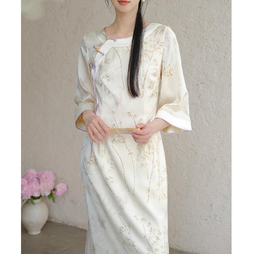 裁缝学苑AQ334新中式连衣裙纸样女装新款国风改良盘扣长裙子版型 商品图1