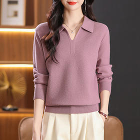 polo针织衫长袖上衣，漂亮翻领毛衣打底衫CC-MY2323
