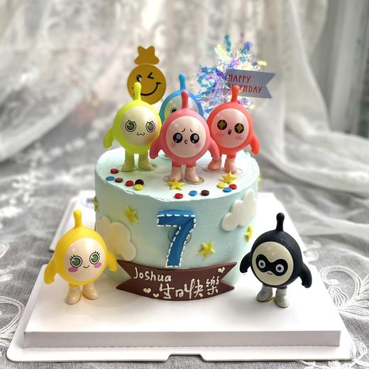 网红蛋仔派对儿童生日蛋糕 全系动物奶油 商品图1