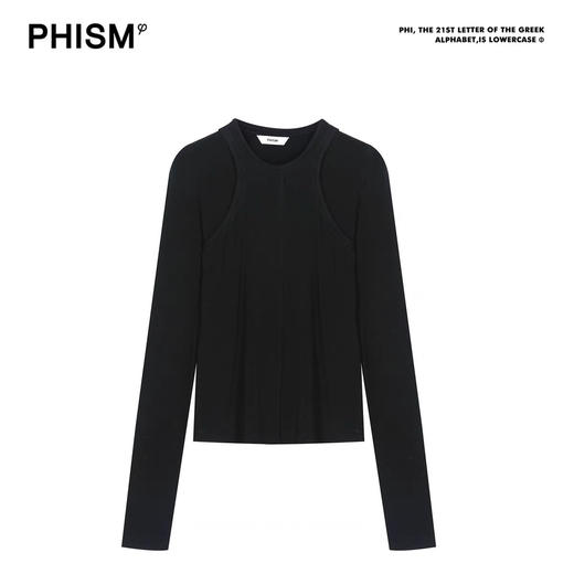 叠穿木耳边两件套T恤 商品图0