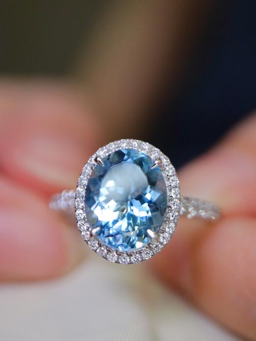 2.04ct 3.53g 海蓝宝戒指 商品图4