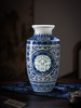 富玉  青花玲珑花瓶陶瓷器中式居家装饰品花瓶-手绘寿字瓶 商品缩略图0