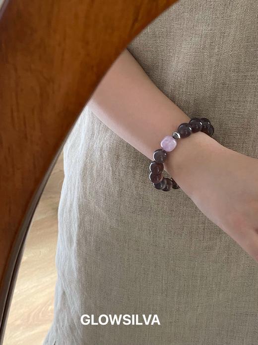 【墨黛】中式高级感 烟紫玉髓玛瑙手链 商品图2