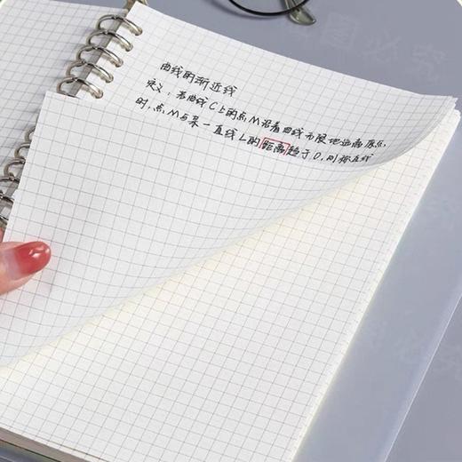 小方格活页笔记本 简约网格金属磨砂PP面1本A4/30孔B6/26孔A5/20孔替换本芯 商品图4
