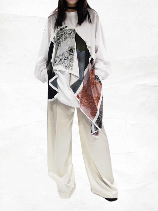 TU｜C02SS23-PT01- 蕾丝阔腿裤【白WT00 / 黑BK00】 商品图4