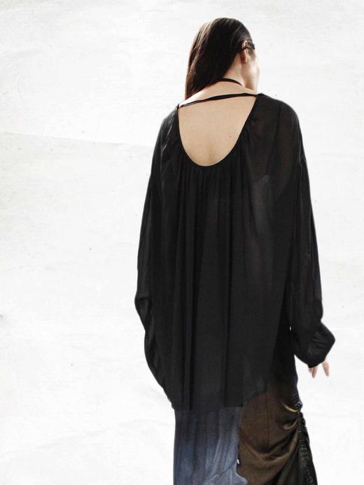 TU｜C02SS23-TP09 真丝长袖上衣【白WT00 / 黑BK00】 商品图3