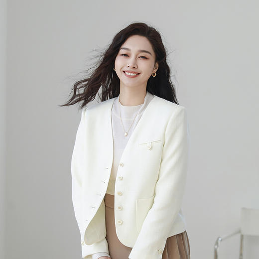 火桐hooton单排扣V领短款西装288579 商品图2