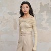 MAXRIENY一字肩套头针织2023秋款美拉德穿搭上衣女MC88SW543M40 (货号:MC88SW543M40) 商品缩略图1