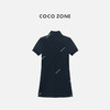 COCO ZONE 设计感简约口袋连衣裙时尚短袖长裙CC1C1729 商品缩略图1