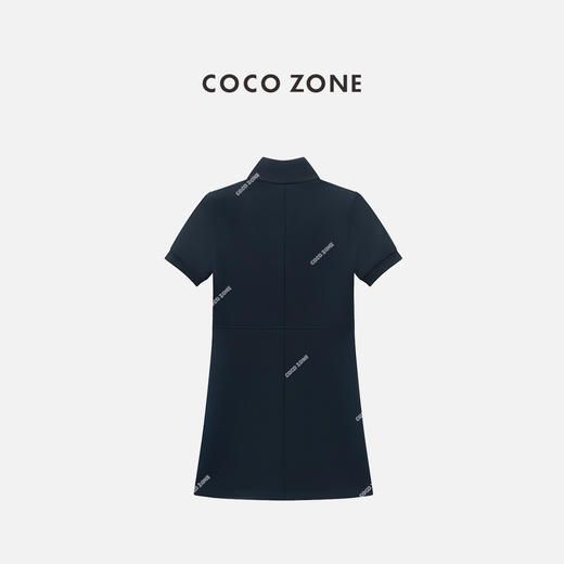 COCO ZONE 设计感简约口袋连衣裙时尚短袖长裙CC1C1729 商品图1