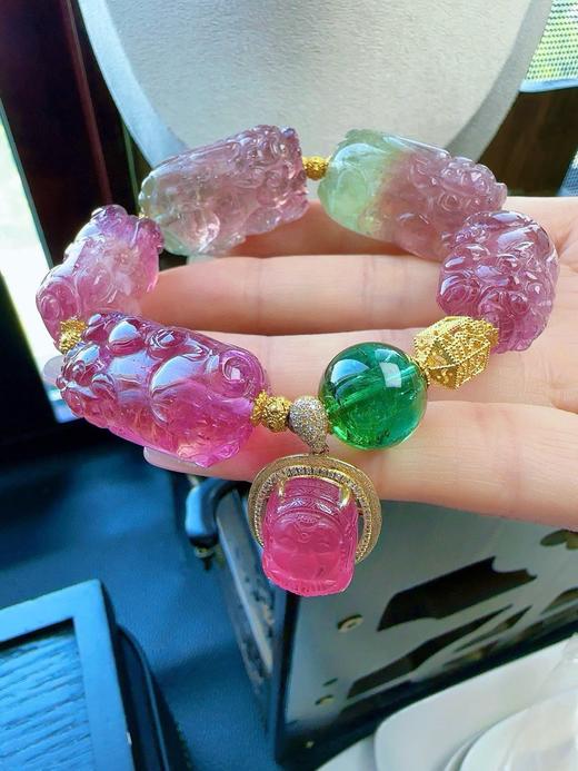 77g 雕刻碧玺手链 商品图4