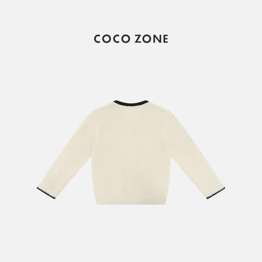 COCO ZONE 时尚圆领单排扣针织衫显瘦长袖上衣CC1C1774 商品图1