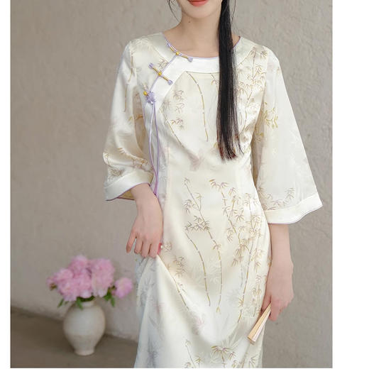 裁缝学苑AQ334新中式连衣裙纸样女装新款国风改良盘扣长裙子版型 商品图2