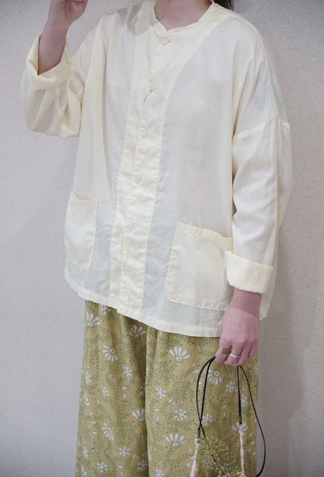 HARVESTY定番款纯棉口袋衬衣