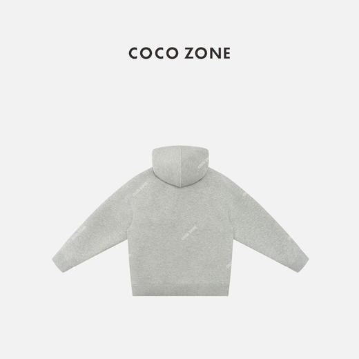 COCO ZONE 秋季设计感字母连帽外套复古拉链上衣CC1C1861 商品图1
