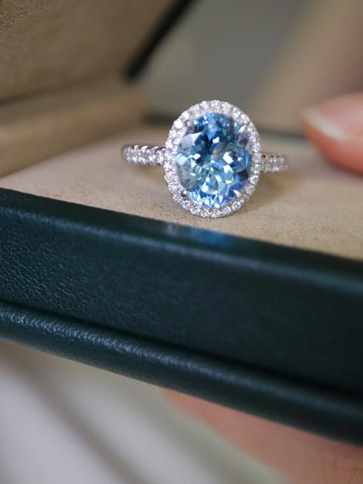 2.04ct 3.53g 海蓝宝戒指 商品图0