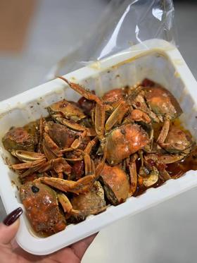 周日取货：【香辣大闸蟹】一盒500克，肉质细嫩，鲜香溢甜！