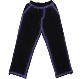 K181新款紫色渐变设计款休闲裤男女秋冬休闲宽松时尚宽松抽绳长裤