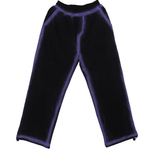 K181新款紫色渐变设计款休闲裤男女秋冬休闲宽松时尚宽松抽绳长裤 商品图0