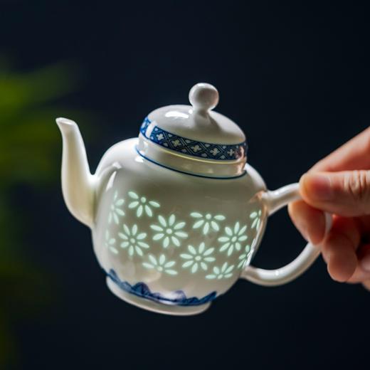 富玉景德镇玲珑手绘听雨功夫茶具套组礼盒包装 商品图1