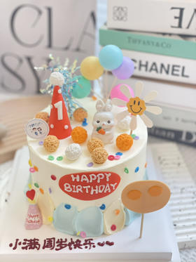兔子一周岁奶油蛋糕 下单前请仔细阅读商品详情