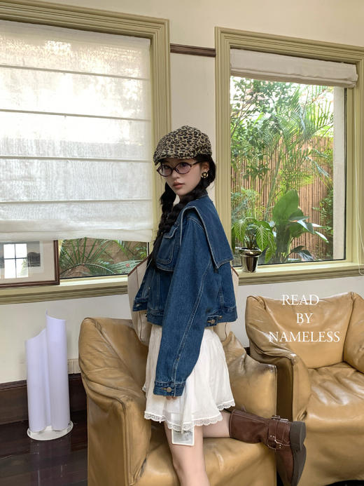 Read Nameless /韩国海军领可拆卸牛仔外套 商品图14