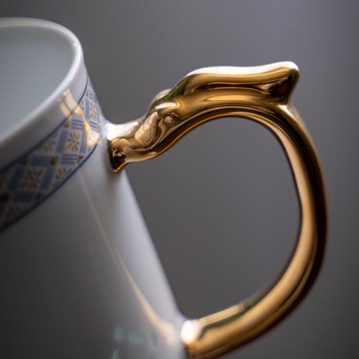 富玉 景德镇特色玲珑瓷 百川办公杯茶杯 带盖水杯礼盒装 商品图4