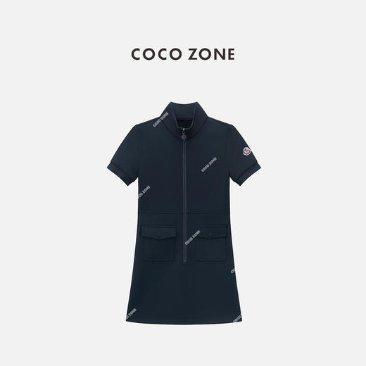 COCO ZONE 设计感简约口袋连衣裙时尚短袖长裙CC1C1729 商品图0