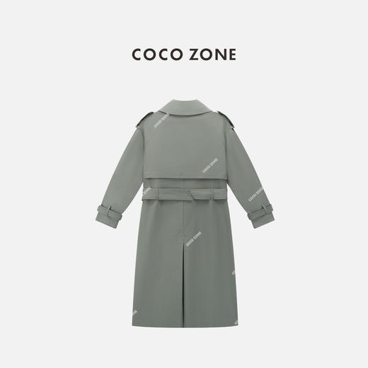 COCO ZONE 高级感气质翻领双排扣风衣外套CC1C1786 商品图3
