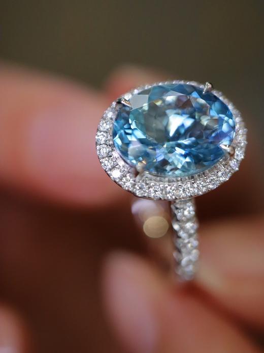 2.04ct 3.53g 海蓝宝戒指 商品图5