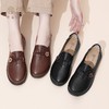 信诺真皮舒适妈妈鞋2024新款秋季中老年女鞋单鞋轻便软底奶奶皮鞋Q6801-15 商品缩略图4