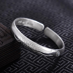 【花蝶情缘】子佩集S999银手工手镯原创设计【55071110】2407