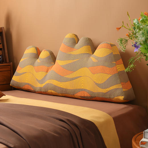 秋风麦浪系列假山床头靠垫软包大靠背榻榻米沙发卧室床靠枕护腰可拆洗 商品图0