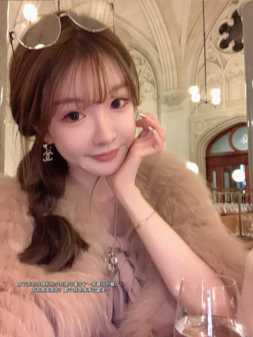 金蘑菇菇 Reine&La rue千金小狐/轻奢狐狸毛皮草外套+针织连衣裙 商品图4