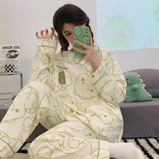 2024年秋季新款睡衣女长袖春秋天薄款两件套装女款草莓学生家居服可外穿 商品图8